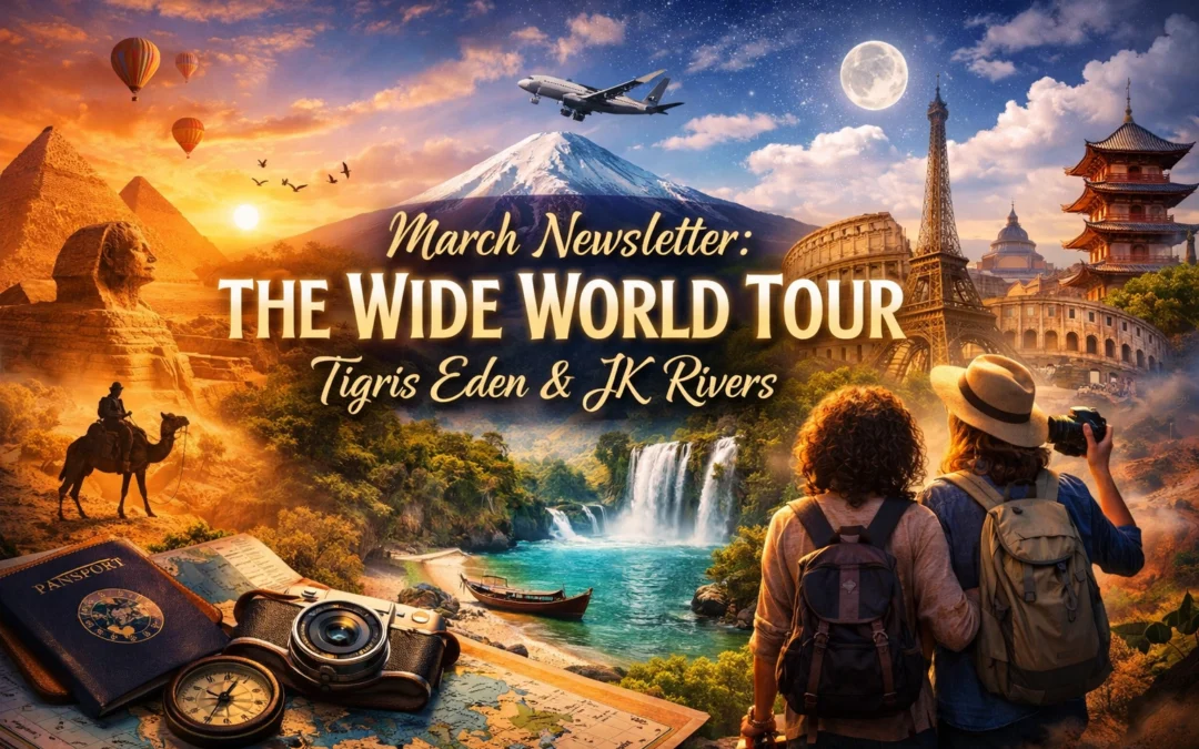 March Newsletter: The Wide World Tour – Tigris Eden & JK Rivers