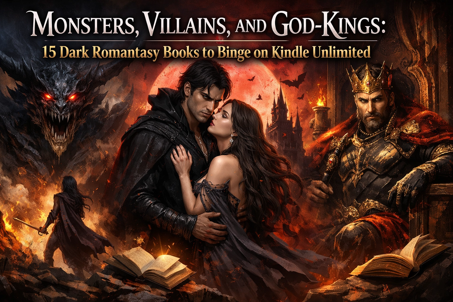 Monsters, Villains, and God-Kings: 15 Dark Romantasy Books to Binge on Kindle Unlimited